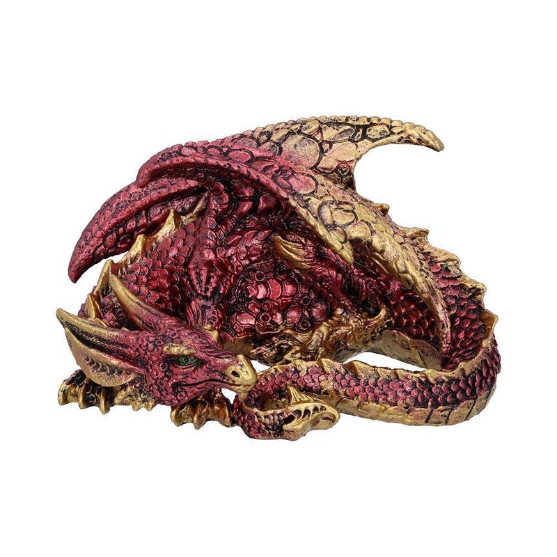Nemesis Now Aaden Red and Golden Resting Dragon Figurine 102cm U5289S0