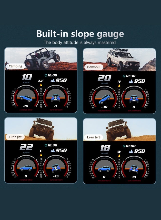 ديقيساند شاشة HUD Heads Up Display للسيارة، شاشة عرض رقمية متعددة البيانات لمراقبة عداد السرعة الرقمي HUD، شاشة عرض رقمية متعددة البيانات لعداد السرعة، إنذار السرعة الزائدة RPM درجة حرارة الماء في الدقيقة مقياس ذكي لضغط التوربو لمعظم المركبات بعد عام 2008 - Image 5