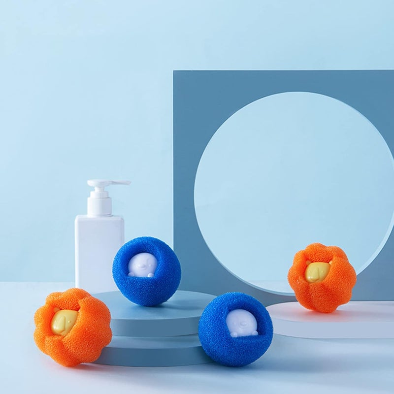woobles 4pcs Magic Laundry Balls Washing Machine Clothes Softener Dirt Clean Ball Anti-winding Household Cleaning Decontamination laundry balls for washing machine - Image 3