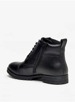 LBL by Shoexpress Men Perforated Chukka Boots with Zip Closure  - Image 2