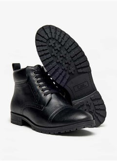 LBL by Shoexpress Men Perforated Chukka Boots with Zip Closure  - Image 4