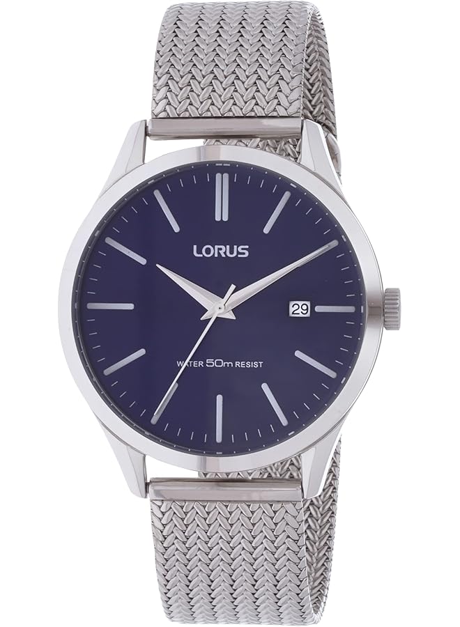 لوراس ساعة كوارتز تناظرية كلاسيكية للرجال بسوار من الفولاذ المقاوم للصدأ Rs929Dx9 - Image 1