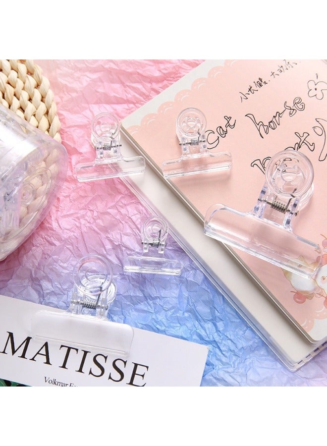 HELPS حافظة شفافة متعددة الوظائف صغيرة الحجم بمشبك طويل لحمل التذاكر ومشابك ورق الاختبار للطلاب ومشابك إغلاق الوجبات الخفيفة - Image 2