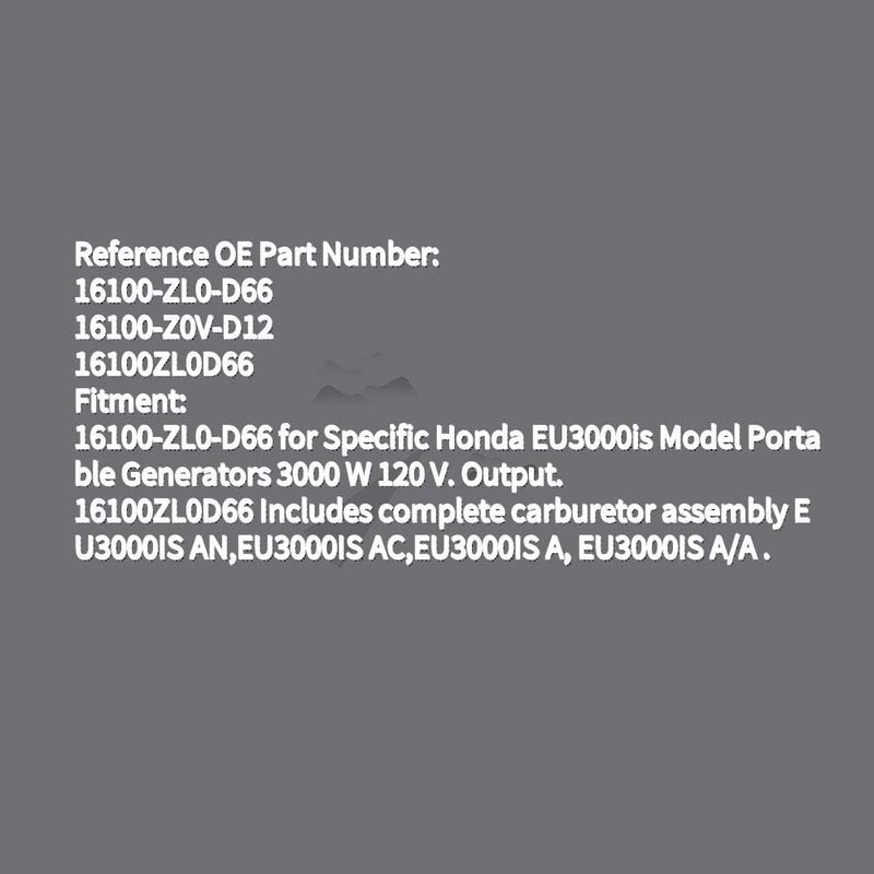 Merlibugo Carburetor Carb for Honda EU3000is Generator Replacement - Image 2
