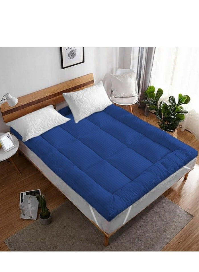 The Home Mart Home Mart Ultra-Plush  Hotel Mattress Topper 600 GSM Microfiber Fill, Firm Support, Super Soft Brushed Fabric, Deep Pocket Design with 4-Way Stretch Elastic Straps  - Image 2