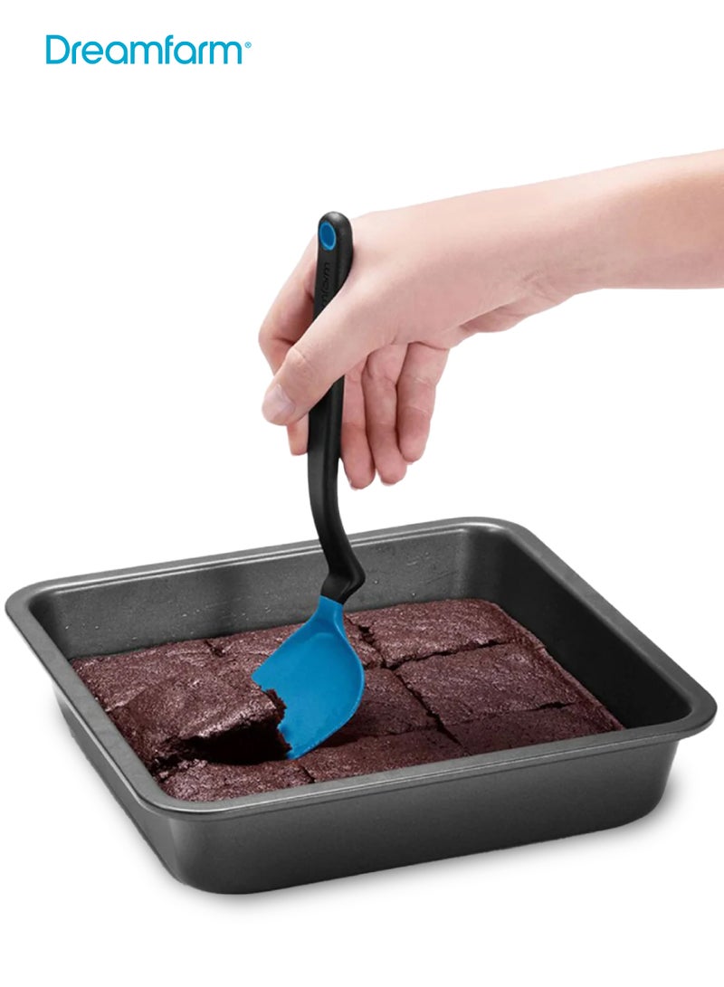 دريم فارم ملعقة سباتولا مرنة مقاومة للالتصاق | 12 بوصة رأس منحني ومائل | آمنة للاستخدام مع أواني الطهي غير اللاصقة | سهلة الرفع للطعام الرقيق | باللون الأسود | 29.46 × 7.62 × 1.27 سم - Image 2