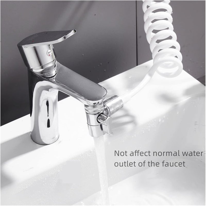 Youngran Bathroom Basin Faucet Extender External Shower Head Wash Basin Tap Water Divider Bidet Sprayer for Hair Washing Toilet Cleaning Leisurely (Color : Yellow) - Image 4