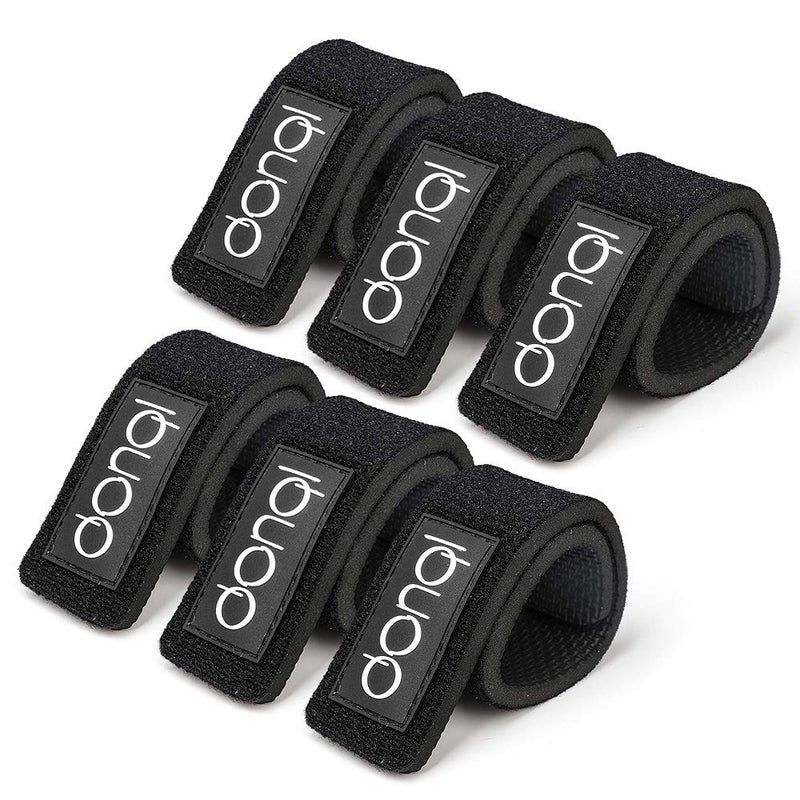 DONQL Fishing Belt, Fishing Rod Ties, Stretchy Rod Straps 25CM, Wraps Strap Holder Fish Pole Belt Elastic Casting Rods Holder Strap Belt Fish Gear Spinning Fly (Black)