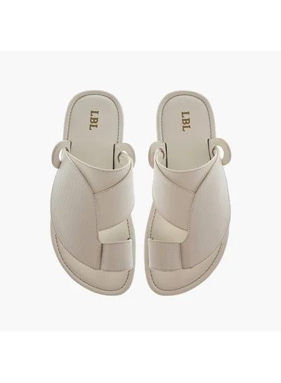 LBL by Shoexpress Boys Textured Slip-On Arabic Sandals with Toe Loop Detail