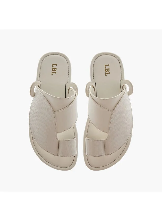 ال بي ال من شو اكسبرس صنادل عربية للأولاد بنسيج مزخرف بتفاصيل حلقة عند الأصابع