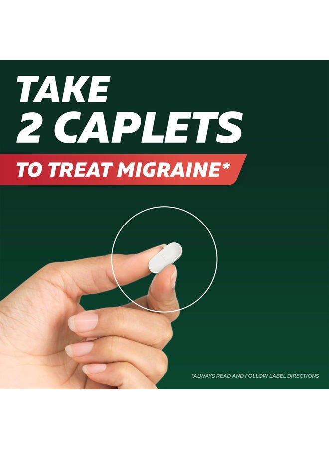 GlaxoSmithKline Excedrin Migraine Relief Caplets for Migraine Symptoms, Acetaminophen 250mg, Aspirin 250mg, Caffeine 65mg, Pain Reliever, 100 Count - Image 2