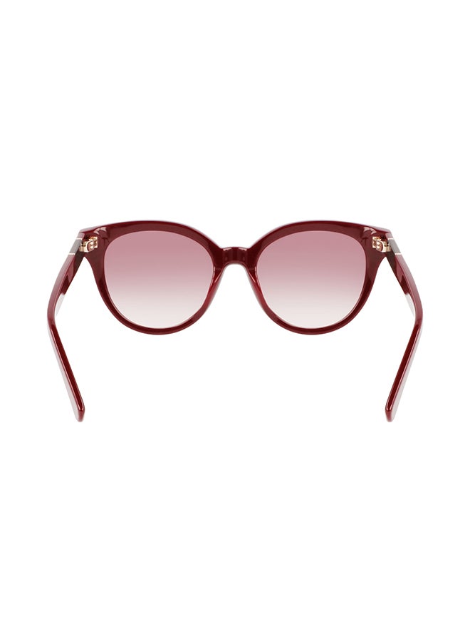 Longchamp نظارة شمسية بيضاوية للحماية من الأشعة فوق البنفسجية للنساء - LO697S-601-5319 - مقاس العدسة: 53 ملم - Image 4