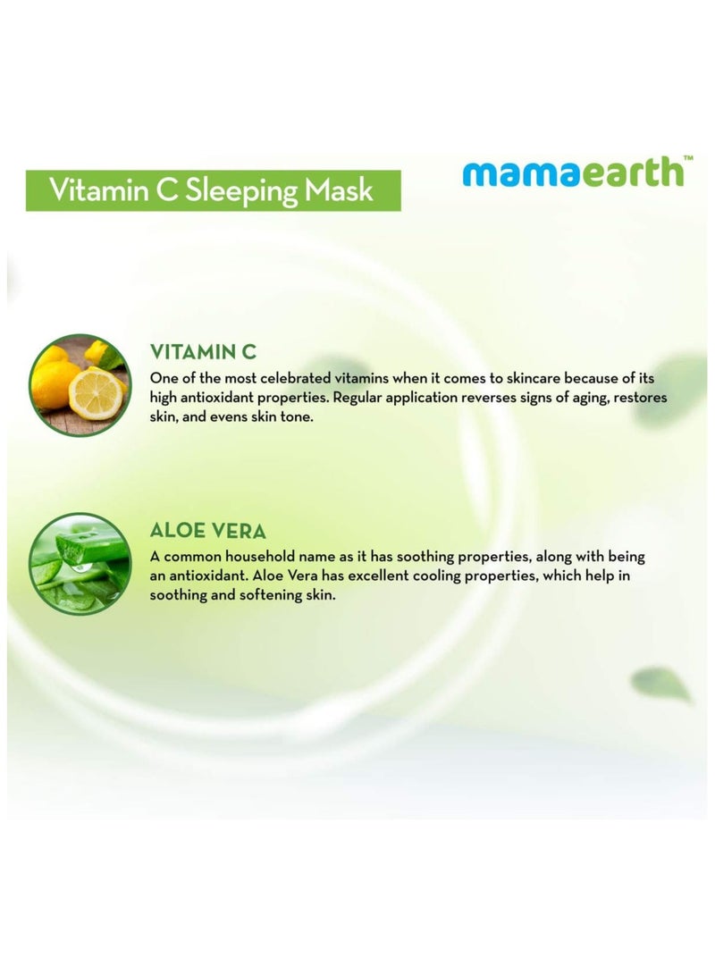 Mama Earth MAMAEARTH Vitamin C Sleeping Mask For Skin Illumination, 100 Gm - Image 3