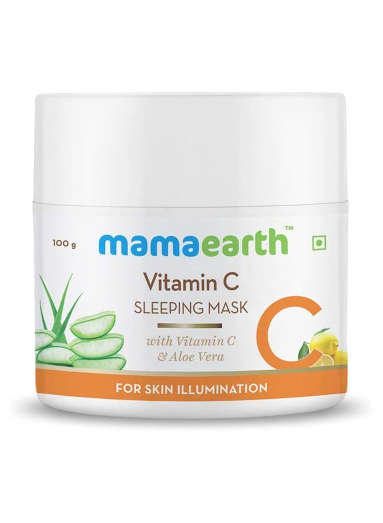 Mama Earth MAMAEARTH Vitamin C Sleeping Mask For Skin Illumination, 100 Gm - Image 1