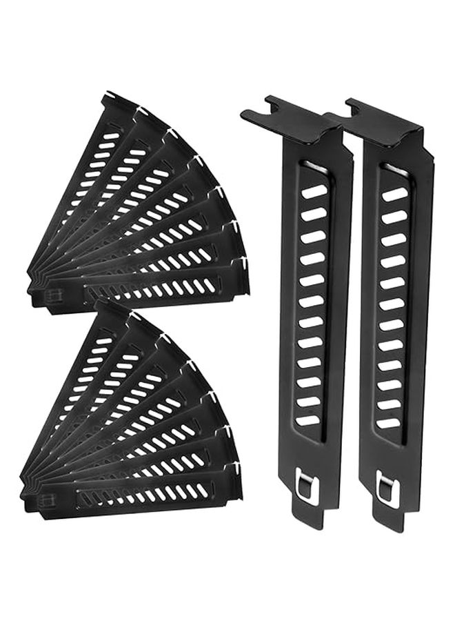 Pci Slot Cover Ventilated Plate 2 Pack For Computer Chassis Heat Dissipation And Dust Protection Electroplated Metal Design - Image 1