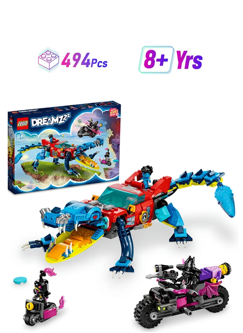 ليغو Dreamzzz Crocodile Car 71458 Building Toy Set; Kids With Big Imaginations Create A Fantasy Toy In 2 Ways And Enjoy Detailed Minifigures Of Characters From The Tv Show; Truck Gift For Aged 8+ (494 Pieces)