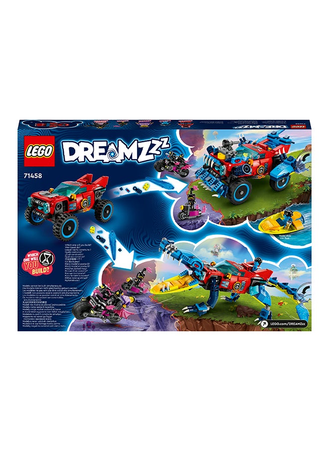 Dreamzzz Crocodile Car 71458 Building Toy Set; Kids With Big Imaginations Create A Fantasy Toy In 2 Ways And Enjoy Detailed Minifigures Of Characters From The Tv Show; Truck Gift For Aged 8+ (494 Pieces)