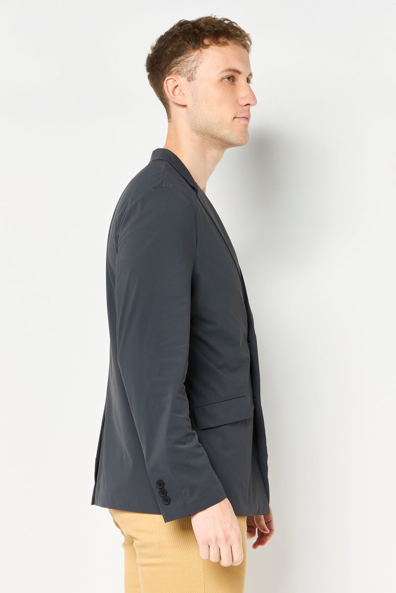 SELECTED Men Regular Fit Solid Casual Blazer, Dark Grey - Image 4