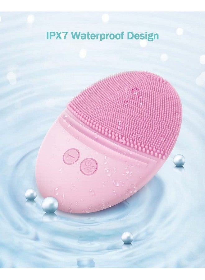 EZBASICS Sonic Facial Cleansing Brush Made With Ultra Hygienic Soft Silicone Waterproof Sonic Vibrating Face Brush For Deep Cleansing Gentle Exfoliating And Massaging Inductive Charging Pink - Image 5