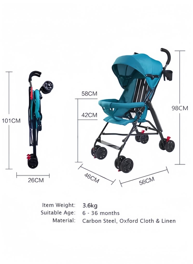 Ultra Lightweight Travel Stroller Foldable Pram Infant Stroller 3.6kg Cabin Pram Umbrella Stroller