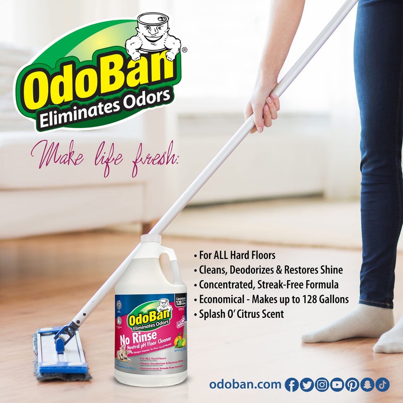 OdoBan Pet Solutions No Rinse Neutral pH Floor Cleaner Concentrate, Made in the USA, Splash O' Citrus Scent, 4 Gallons - Image 5