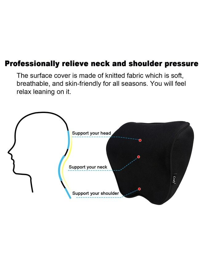 HOMESTAR Car Seat Neck Pillow, Headrest Cushion Relieve Neck Pain for & Muscle Tension,100% Memory Foam Neck Support Head Pillow for Ergonomic Design - Image 3