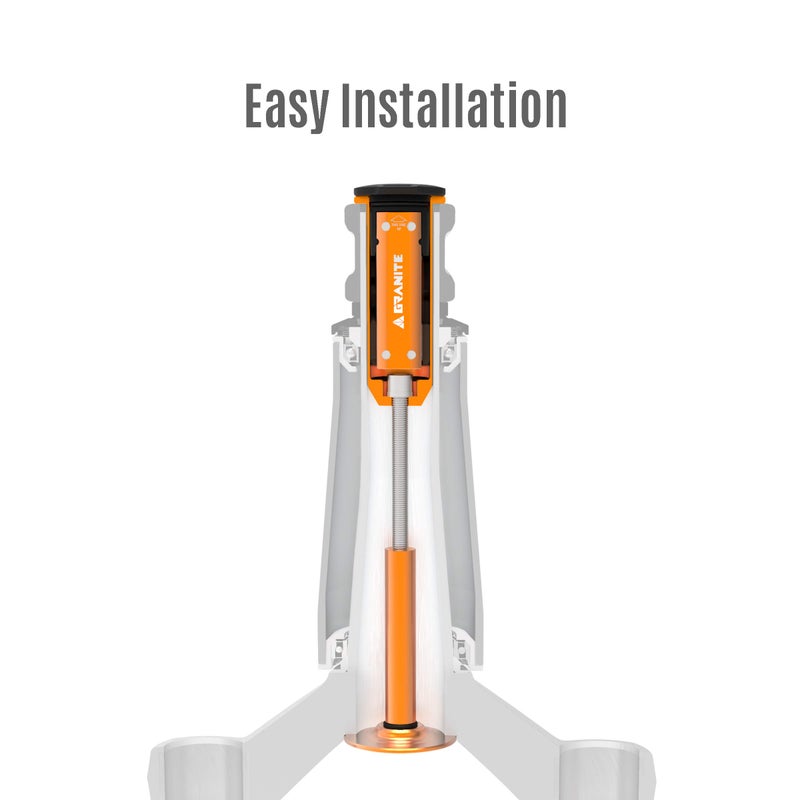 جرانيت مجموعة أدوات متعددة من جرانيت ستاش - أدوات دراجة مدمجة مخزنة داخل أنبوب توجيه مدبب نموذج توجيه (برتقالي) - Image 3