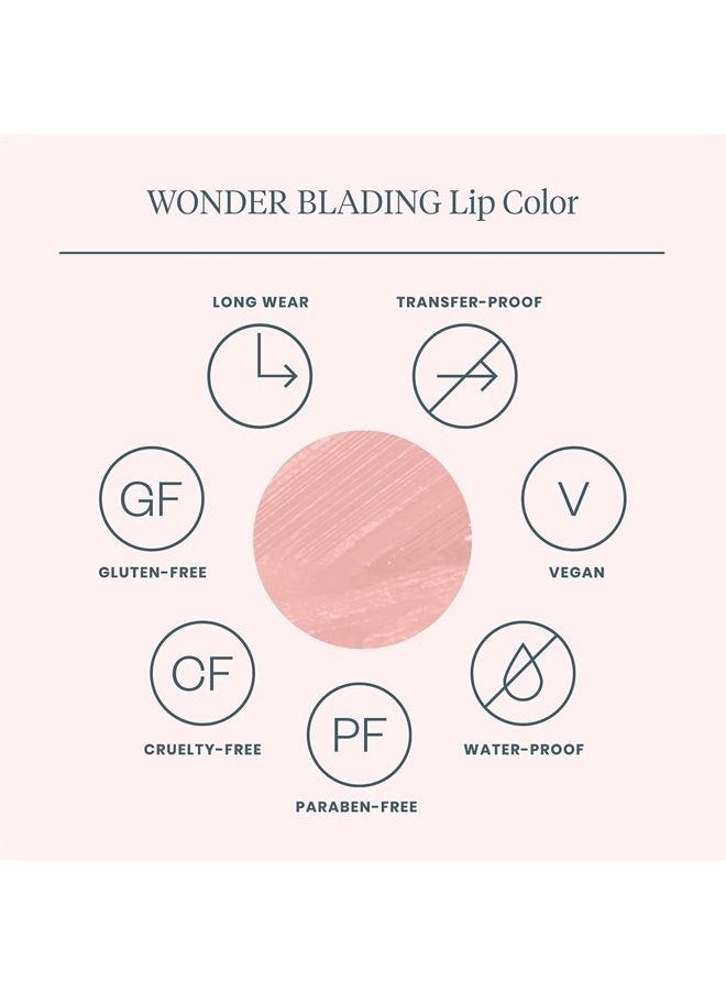 Wonderskin - Wonder Blading Lip Stain Masque, Natural Lip Stain, Long Lasting Waterproof Lip Tint (Adore Masque) - Image 1