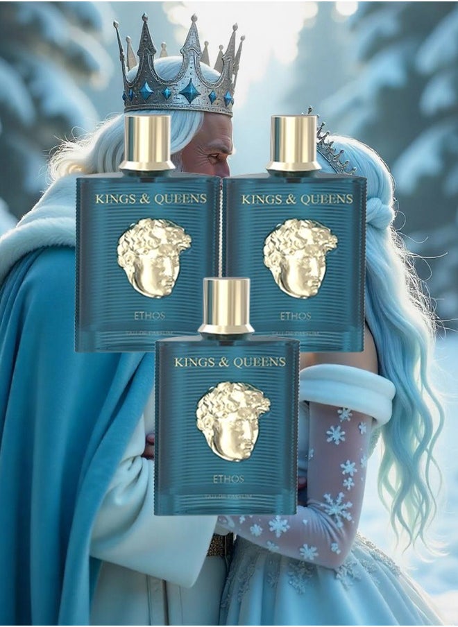 AMARAN 3 Pieces Kings And Queens Ethos Perfume For Unisex 100ml EDP  - Image 1
