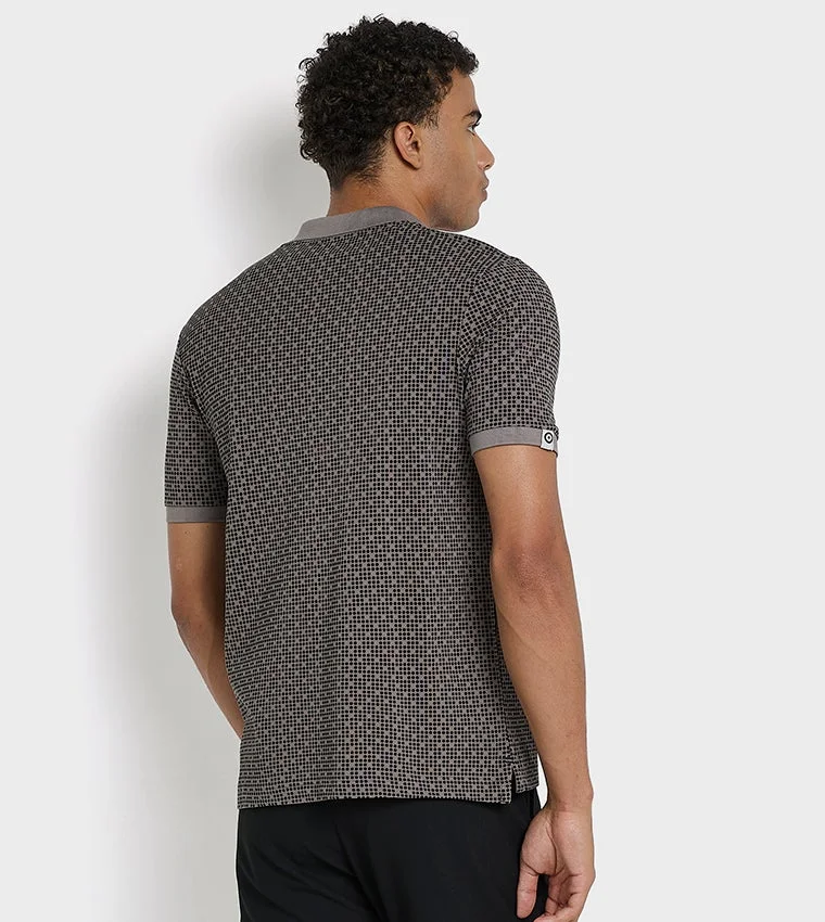 Ben Sherman  Ben Sherman Men's Short Sleeve Patterned Polo Tees for Men | Best Price UAE