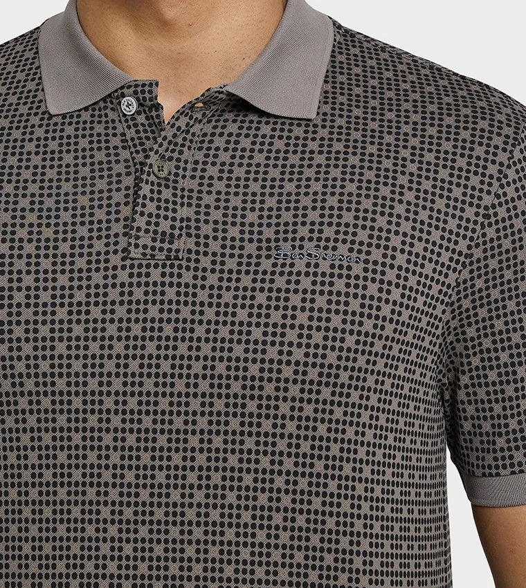 Ben Sherman  Ben Sherman Men's Short Sleeve Patterned Polo Tees for Men | Best Price UAE