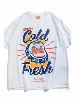 NIBEMINENT Back Printed T-shirt White/Orange/Blue  - Image 1