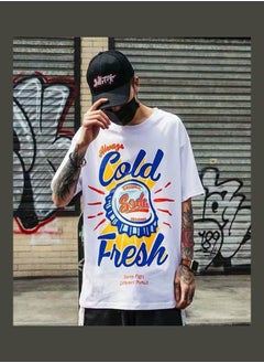 NIBEMINENT Back Printed T-shirt White/Orange/Blue  - Image 5