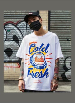 NIBEMINENT Back Printed T-shirt White/Orange/Blue  - Image 4