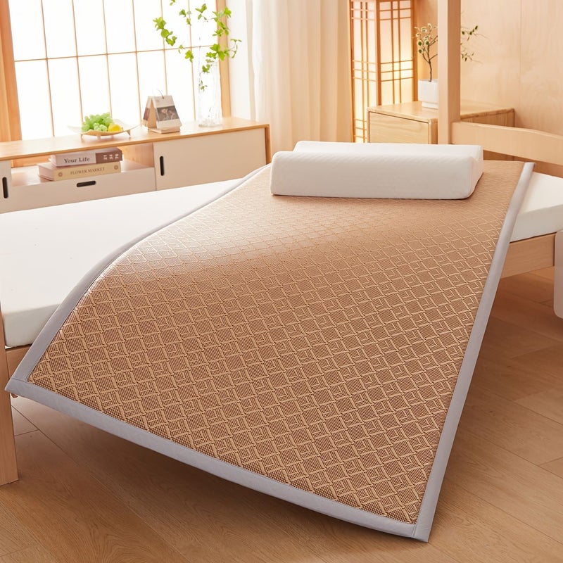 Summer Cooling Mat Non Sticky Foldable Single Bed Size Life Like Summer Flowers Color 39 37 78 74 Inch Dormitory Home Use - Image 5