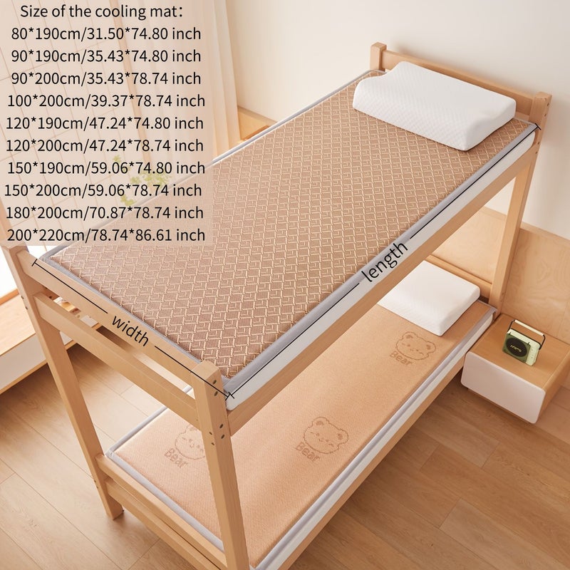 Summer Cooling Mat Non Sticky Foldable Single Bed Size Life Like Summer Flowers Color 39 37 78 74 Inch Dormitory Home Use - Image 3