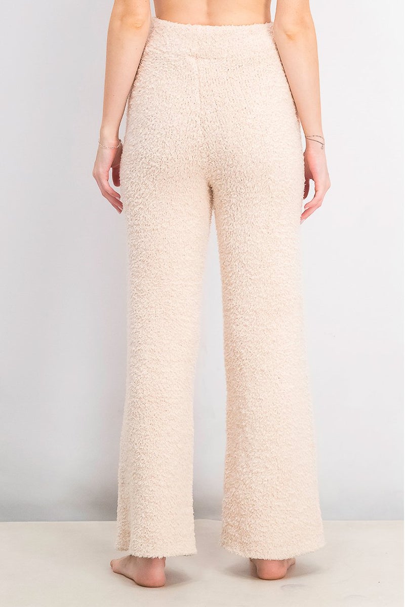 XOXO Women Comfort Knit Lounge Wide,Leg Pajama Pant, Pale Pink - Image 3