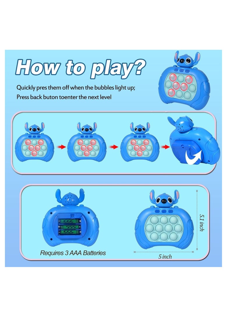 Stitch Pop Push Fidget Toy, Fast Push Bubble Game Controller, Stitch Bubble Sensory Toy, Stitch Pop Puzzle Toy Gift for Teens, Stress Relief Toys for Kids and Adults (N) - Image 2
