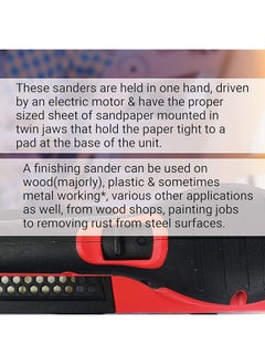 iBELL Fs87 20 Corded Electric Finishing Sander 220W 90X187Mm 6000 12000Rpm 230V 50Hz With Sand Paper And Dust Box  - Image 4