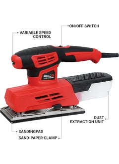 iBELL Fs87 20 Corded Electric Finishing Sander 220W 90X187Mm 6000 12000Rpm 230V 50Hz With Sand Paper And Dust Box  - Image 5