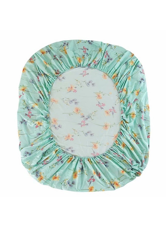 JSD مجموعة شراشف مزخرفة بالأزرق من JSD، 4 قطع، شراشف ميكروفايبر ناعمة بجيب عميق للملكة - Image 5