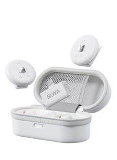 BOYA Omic-U Wireless Lavalier Microphone for Android Type C Phone Noise Cancellation, 48 kHz 24-bit, 5h Battery Life, 164ft, Charging Case USB-C Wireless Lapel Podcast Microphone Mic for Video Recording, Vlogging  - Image 1