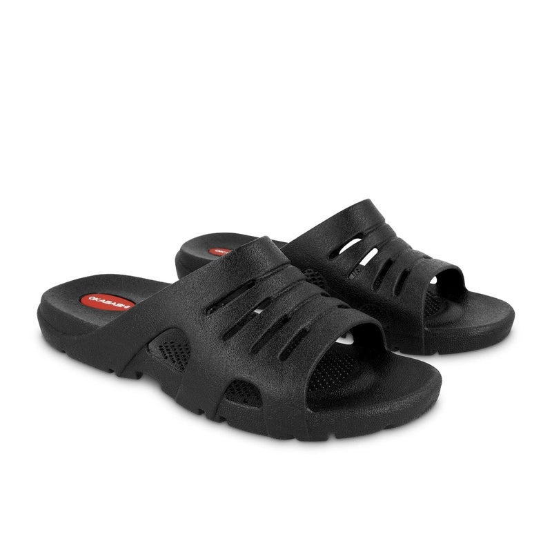 OKABASHI Men's Eurosport Slides (Black, LL) | Slides w/Arch Support | Versatile Muscle Recovery & Shower Shoe - Image 3