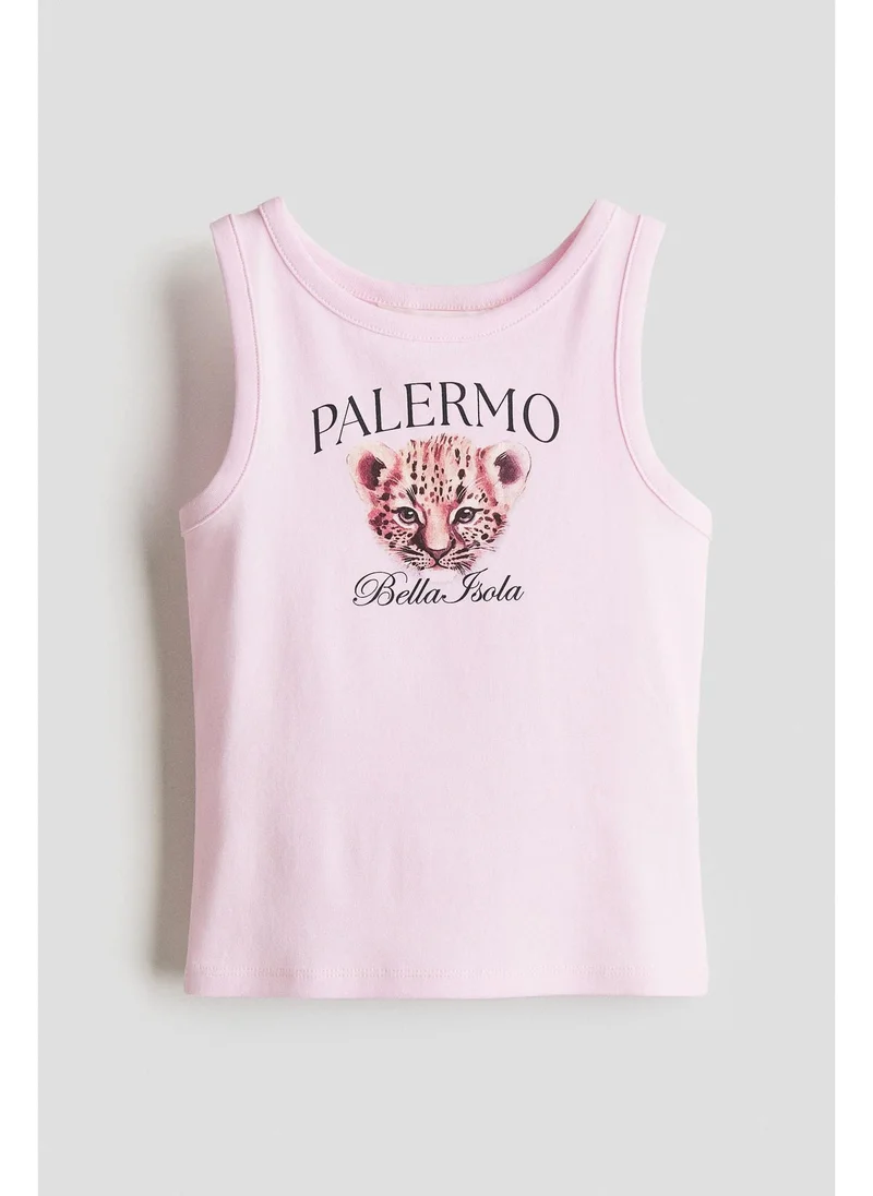 H&M Printed cotton vest top