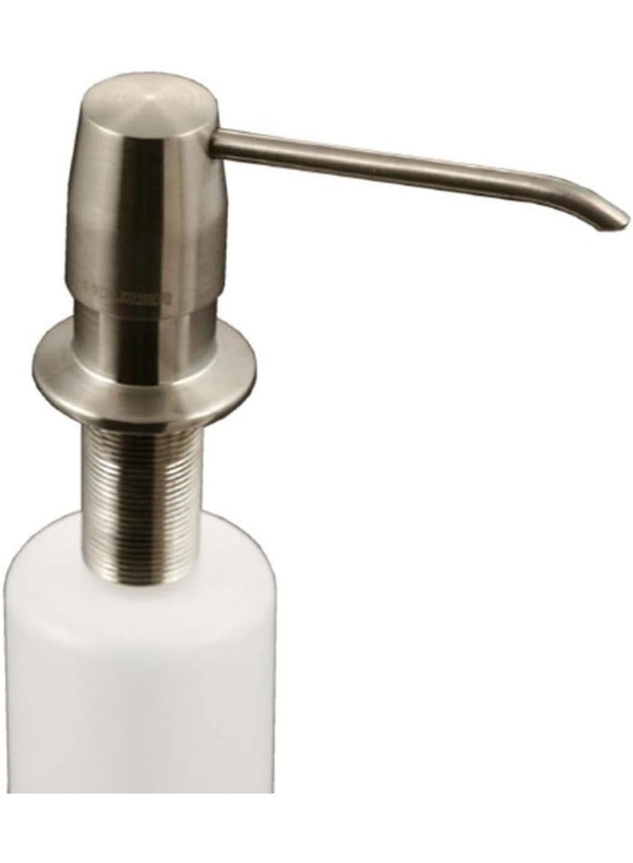 Houzer 170-2400 - Built-In Soap Dispenser for Kitchen or Bathroom Sink, Refillable Sink Accessory for Dish or Hand Soap, Brushed Metal Look for Home Improvement - Image 3