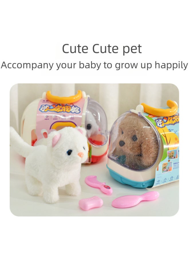 Children's Simulation Electric Pet Dog Plush Rabbit Will Go And Call Pet Cat Boys And Girls Gift Toys Wholesale-Color:Electric Dog Opp Bag  - Image 3