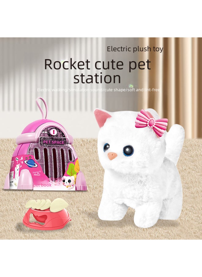 Children's Simulation Electric Pet Dog Plush Rabbit Will Go And Call Pet Cat Boys And Girls Gift Toys Wholesale-Color:Electric Dog Opp Bag  - Image 4