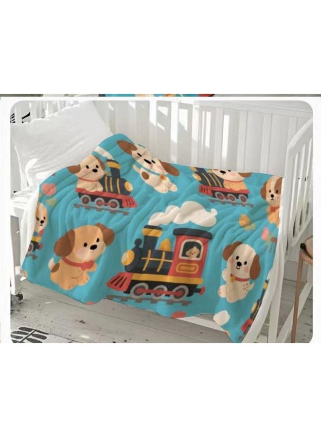 عام بطانية رقيقة من الفانيلا الكرتونية للأطفال والرضع (دافئة ومريحة، ومناسبة للنوم والألعاب) 70 سم * 100 سم - Image 2