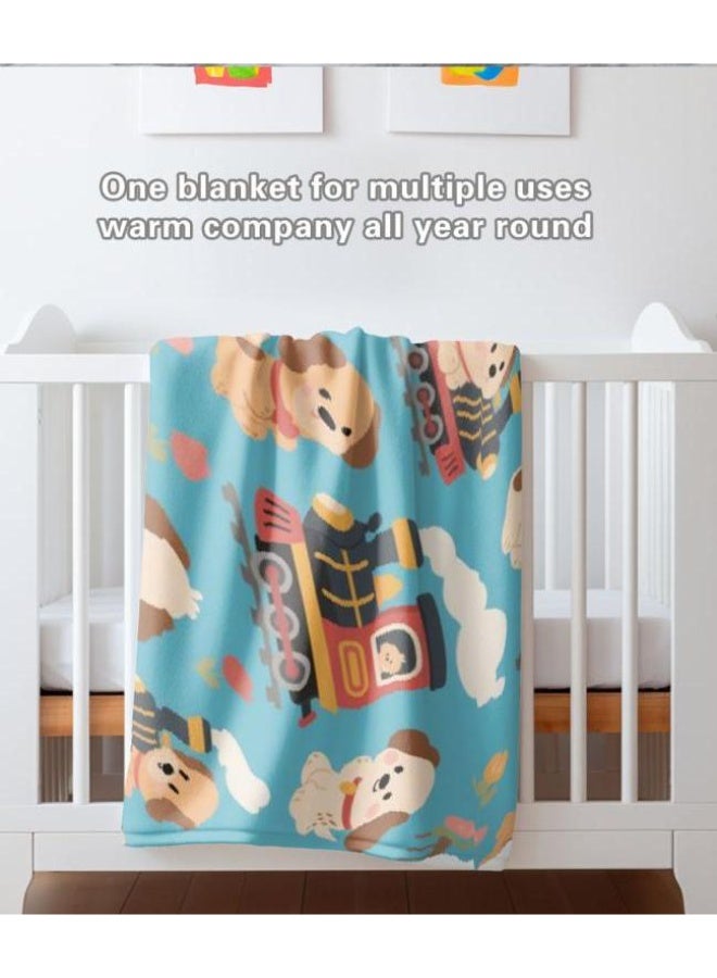 عام بطانية رقيقة من الفانيلا الكرتونية للأطفال والرضع (دافئة ومريحة، ومناسبة للنوم والألعاب) 70 سم * 100 سم - Image 1