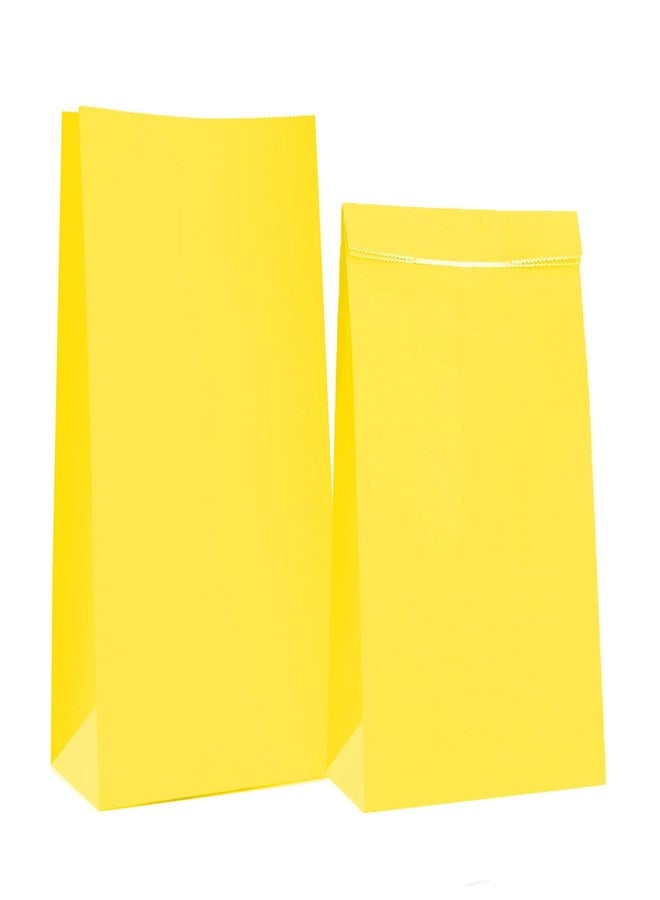 Oletx 30-Pack Yellow Party Favor Paper Bags, 9'' Wrapped Treat Bags for Birthday Party, Babyshower, School Activities - Image 1
